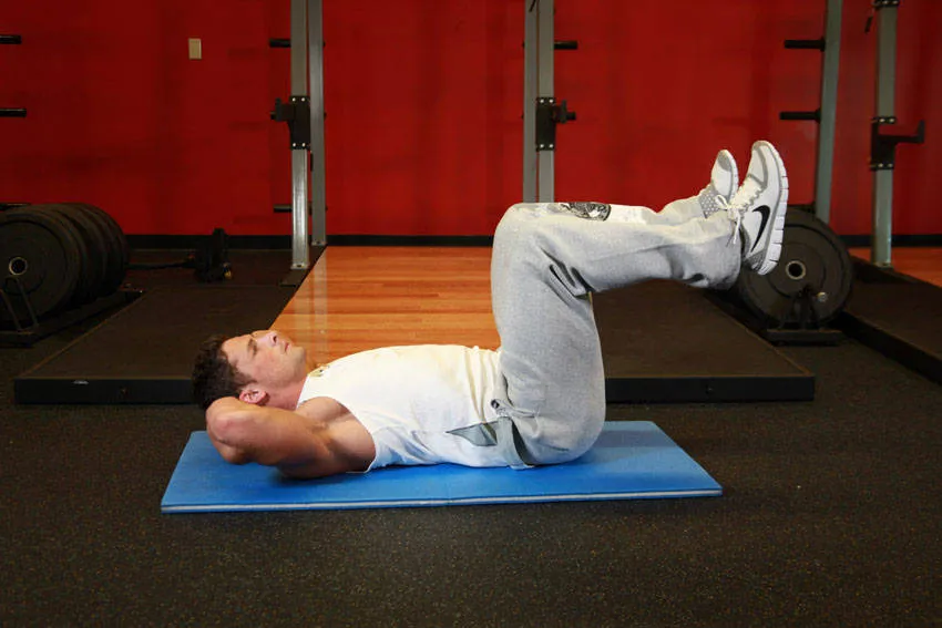 Air bike: start and finish positions