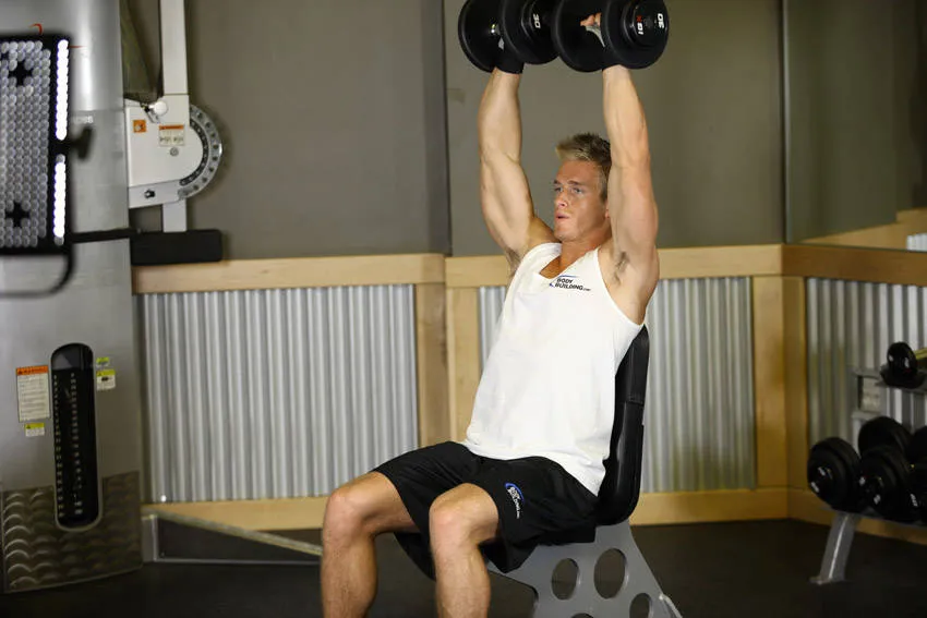Arnold press: start and finish positions
