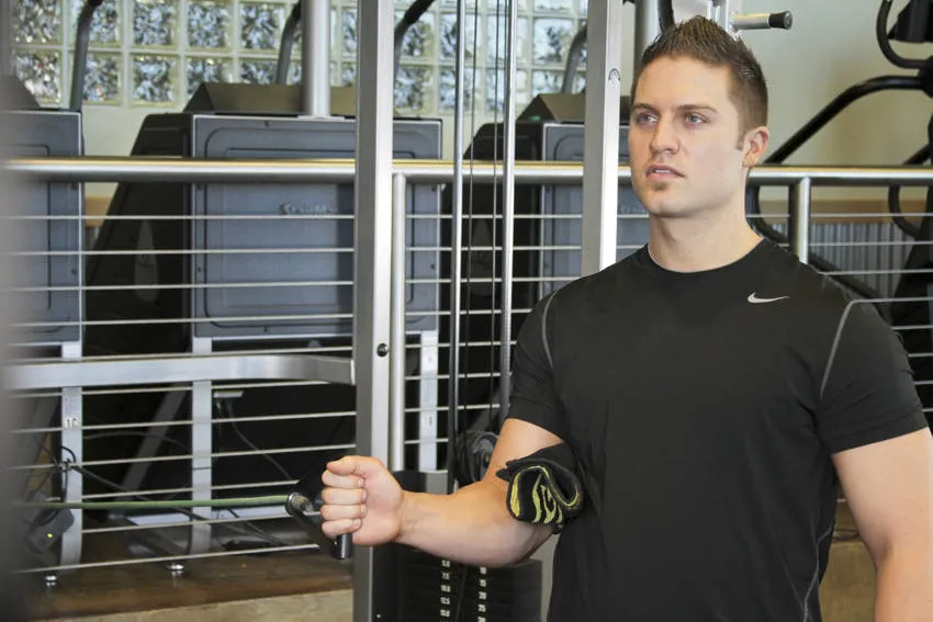 Band internal rotation: start and finish positions