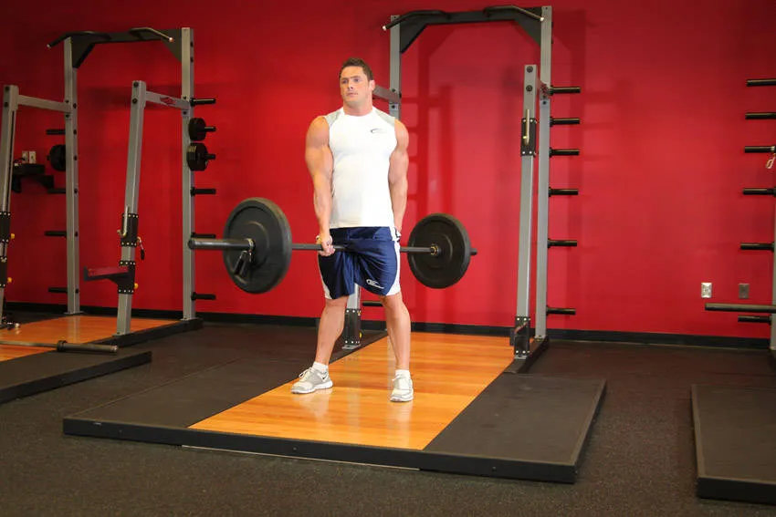 Jefferson squat: start and finish positions