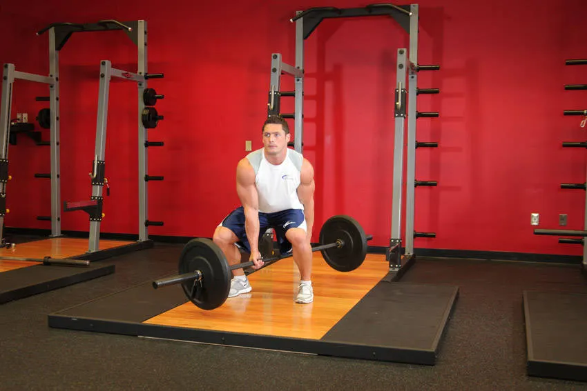 Jefferson squat: start and finish positions