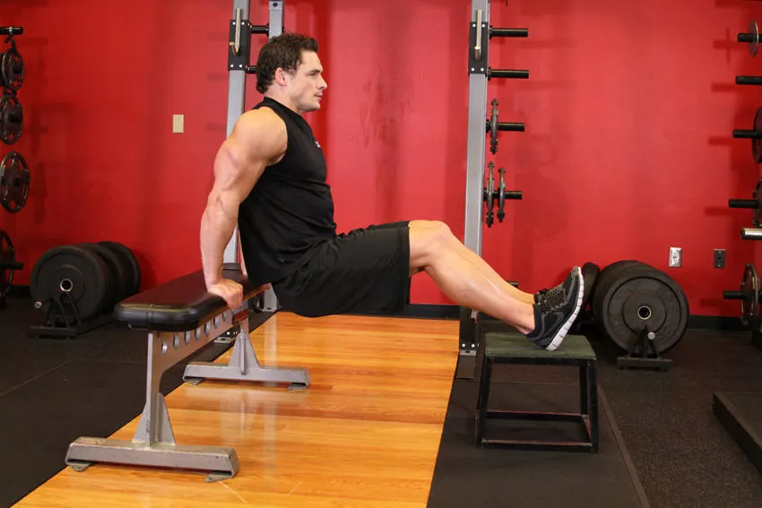 Bench dip: start and finish positions