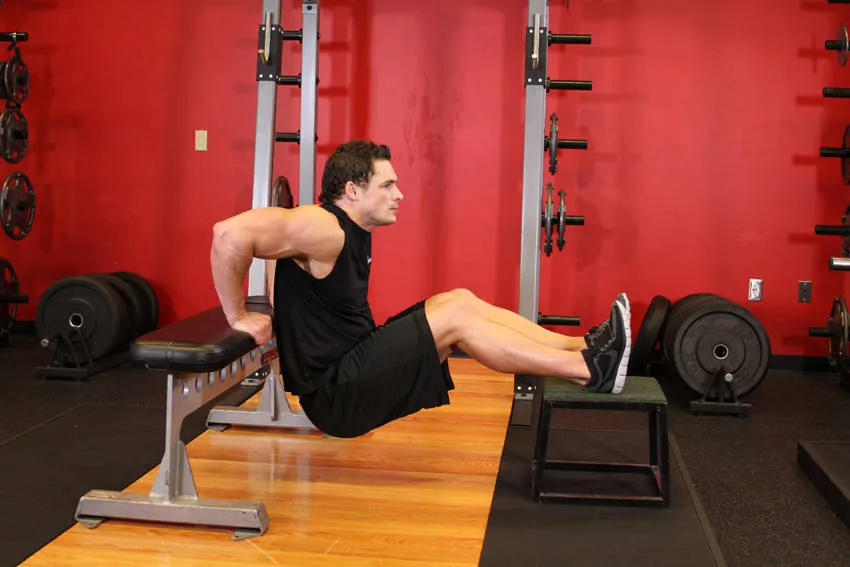 Bench dip: start and finish positions