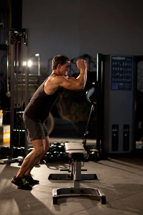Bench jump: start and finish positions