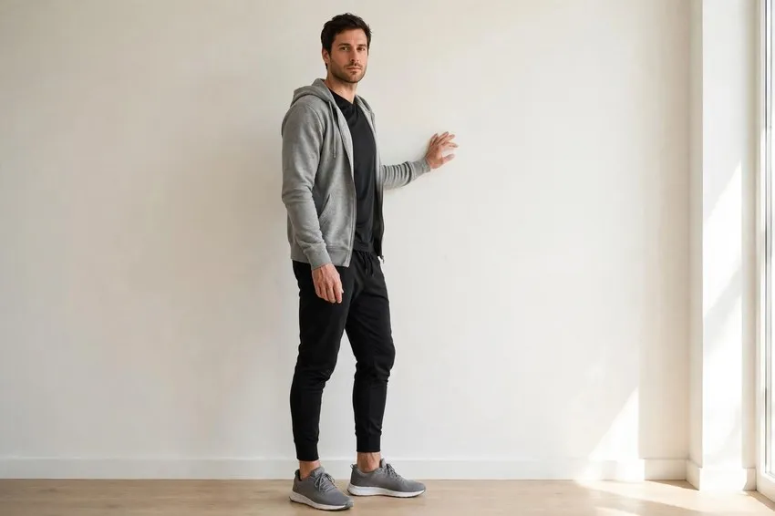 Calf raise: start and finish positions