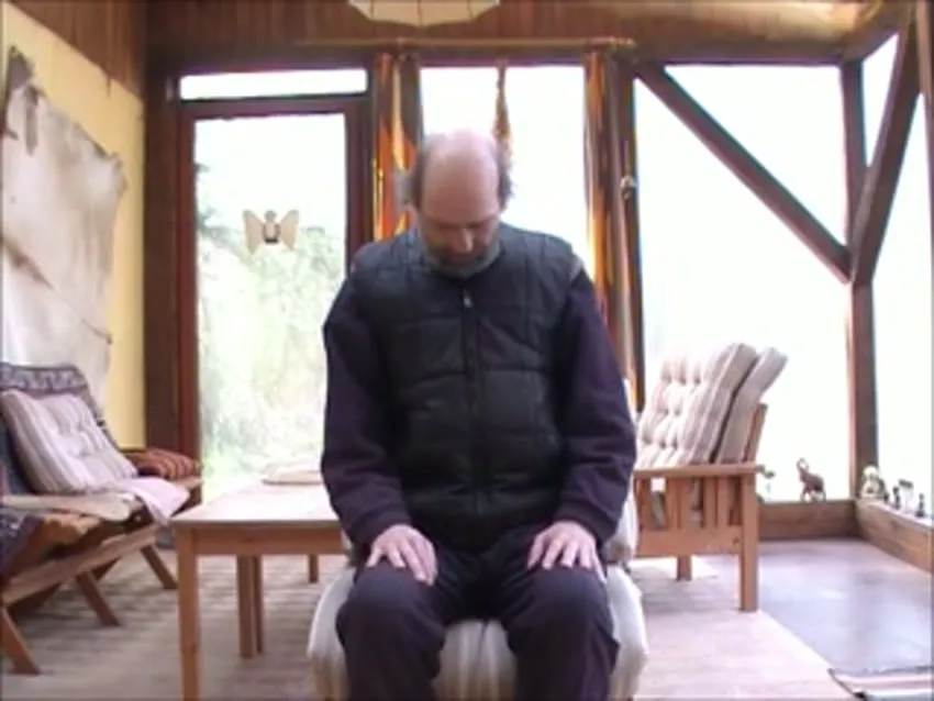 Seated cat-cow: start and finish positions