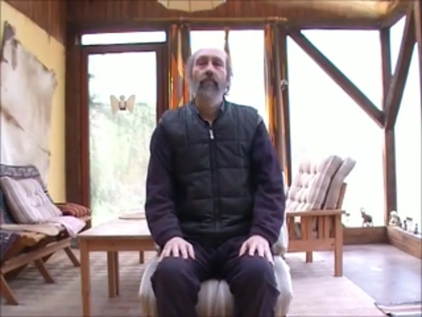 Seated chest opener: start and finish positions