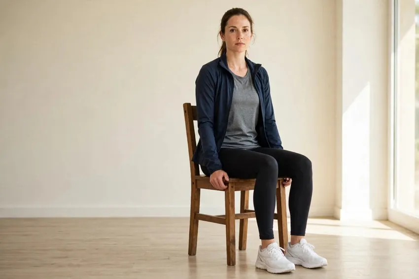 Seated march: start and finish positions