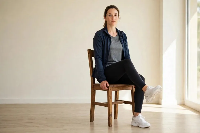Seated march: start and finish positions