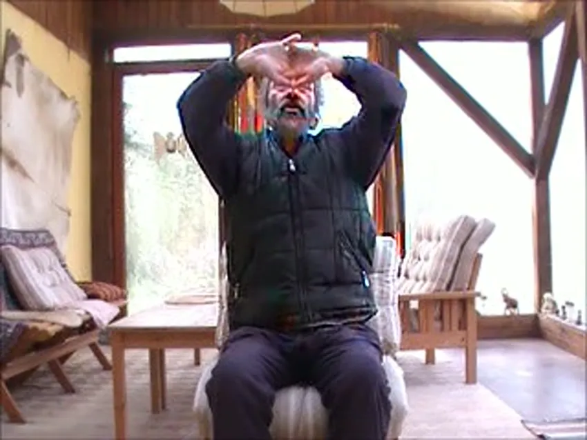 Seated arm reach: start and finish positions