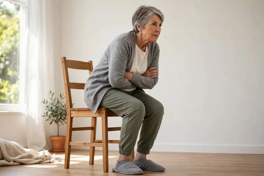 Sit to stand: start and finish positions