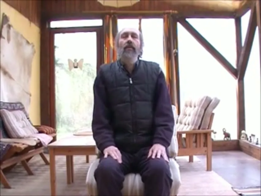 Seated twist: start and finish positions
