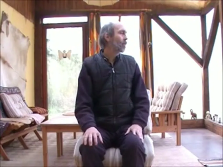Seated twist: start and finish positions