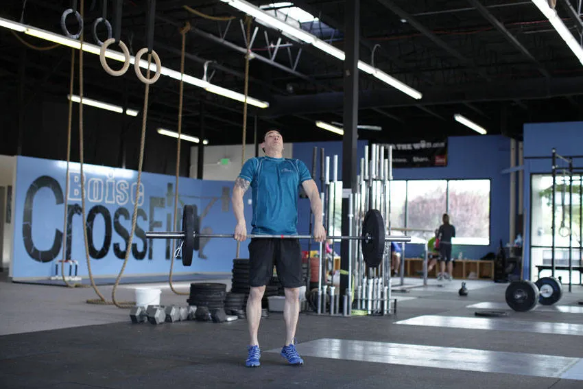 Clean and press: start and finish positions