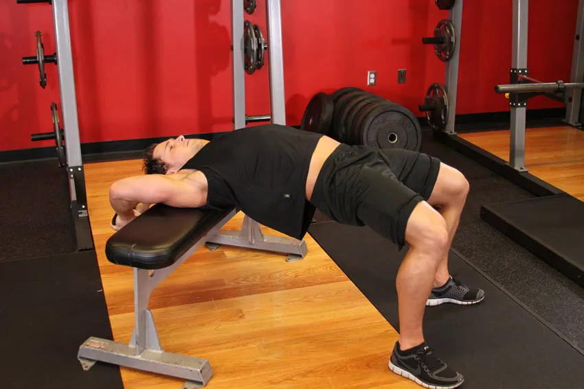 Dumbbell pullover: start and finish positions