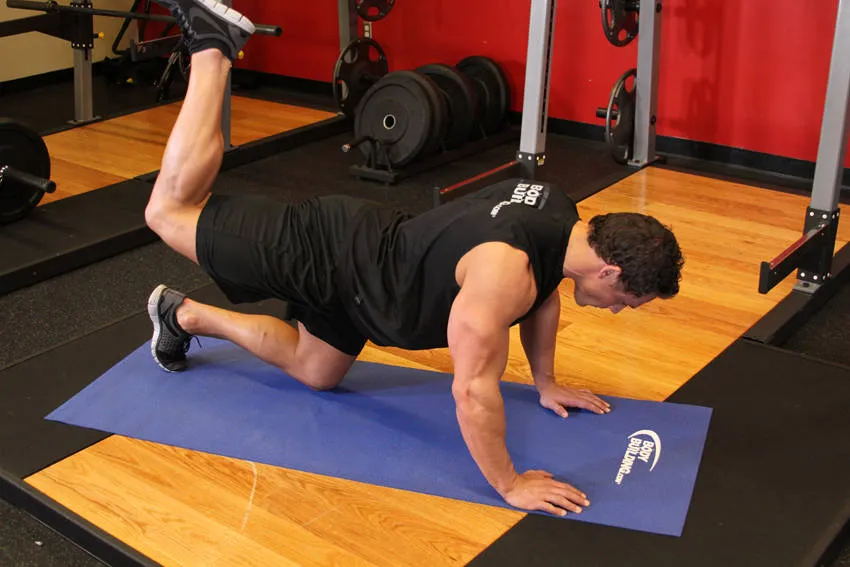 Donkey kick: start and finish positions