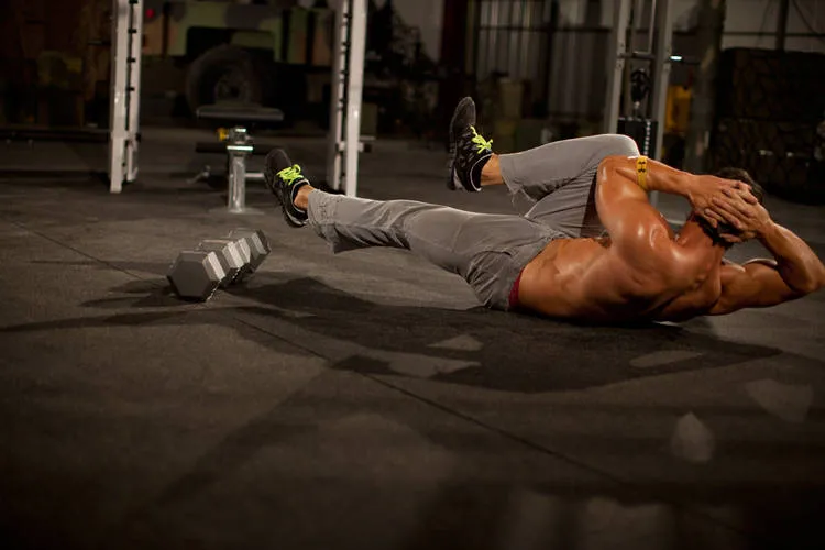Elbow to knee: start and finish positions