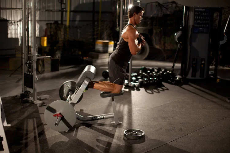 Glute ham raise: start and finish positions
