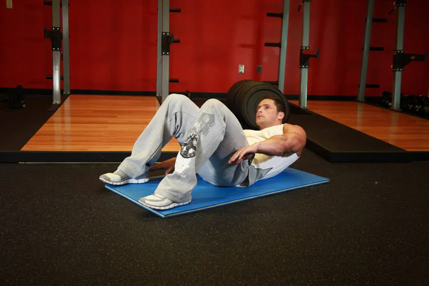 Heel touches: start and finish positions