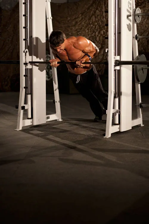 Reverse-grip incline push-up: start and finish positions