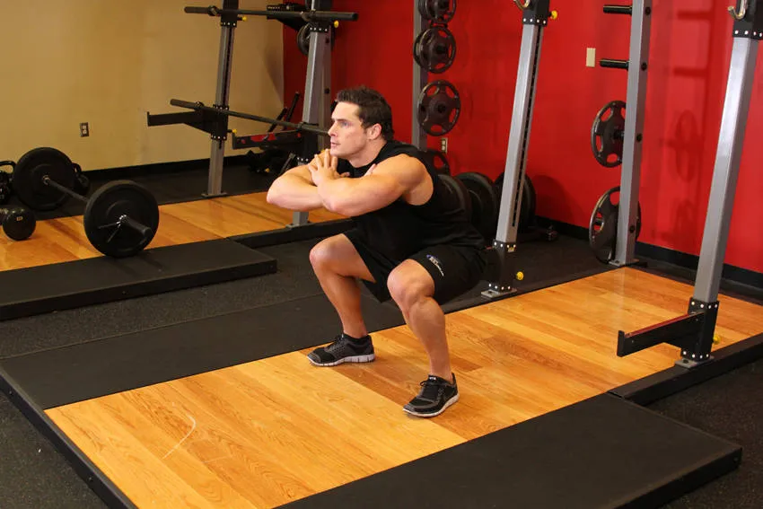 Jump squat: start and finish positions