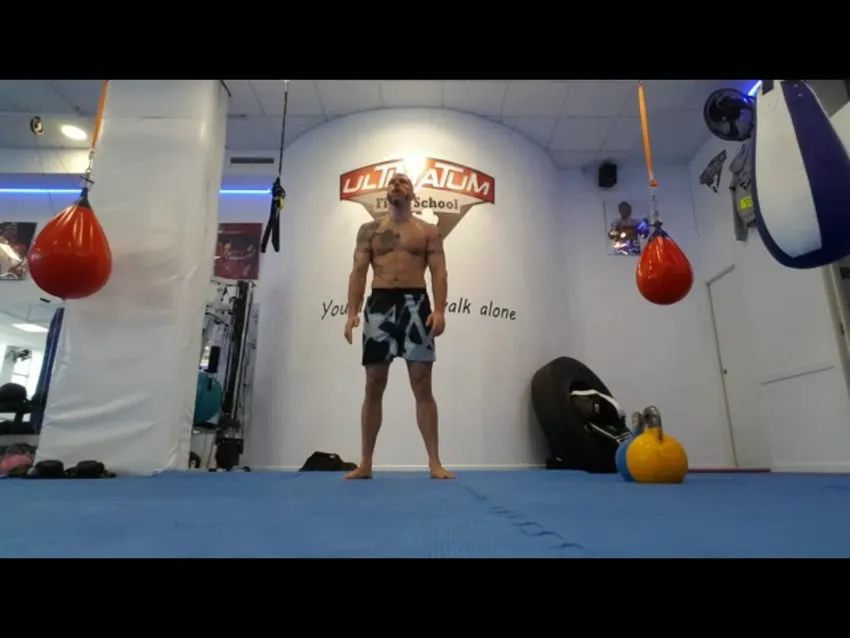 Jumping jack: start and finish positions