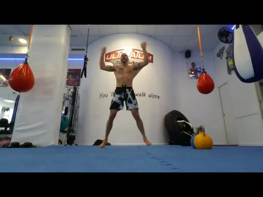 Jumping jack: start and finish positions