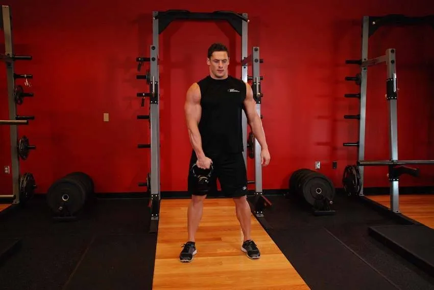 Kettlebell snatch: start and finish positions