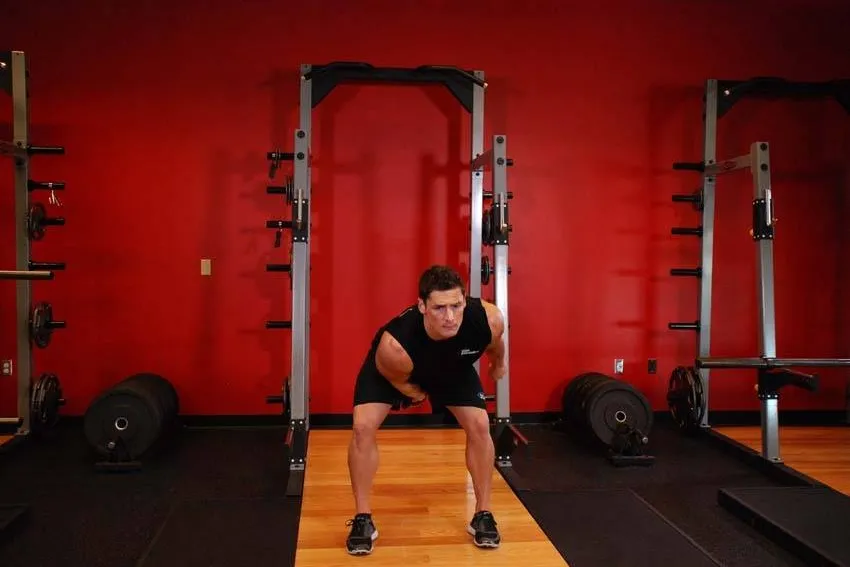 Kettlebell snatch: start and finish positions