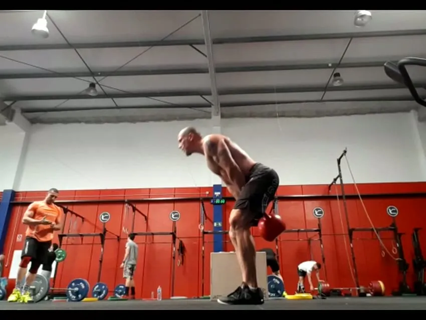 Kettlebell swing: start and finish positions