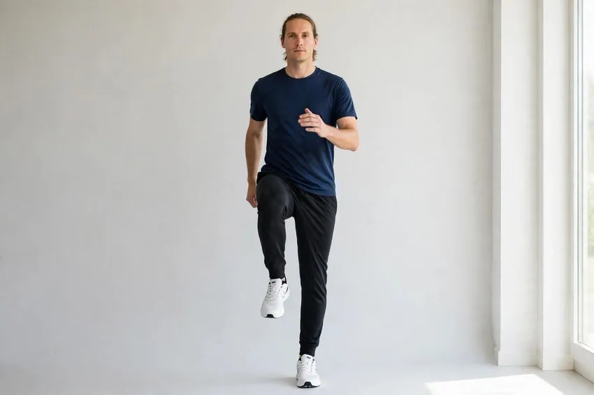 Marching steps: start and finish positions
