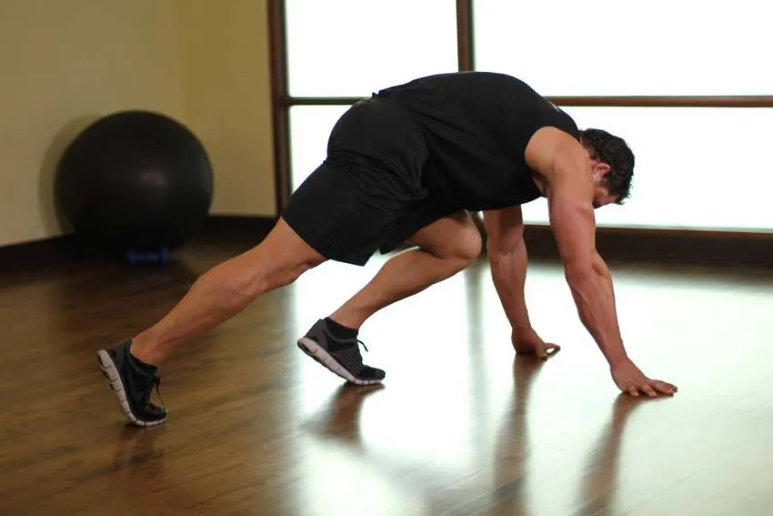Mountain climber: start and finish positions