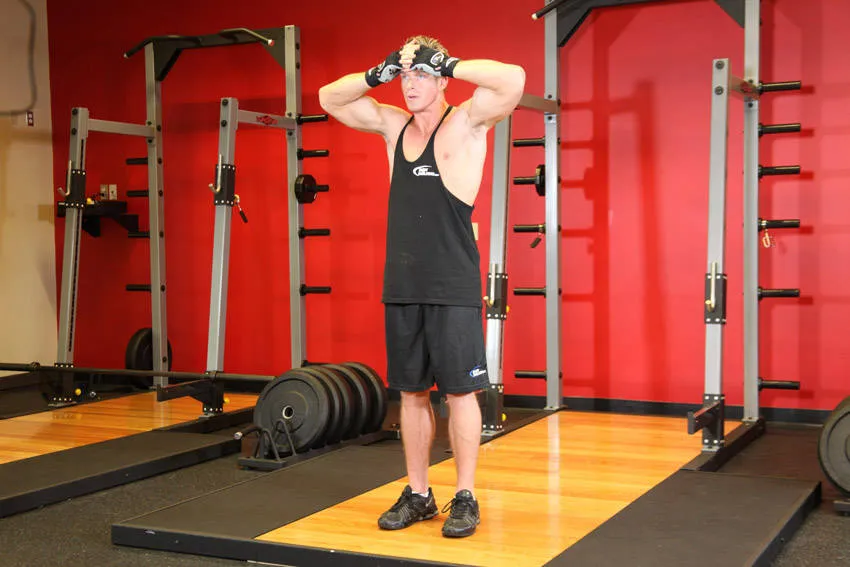 Neck hold front-back: start and finish positions