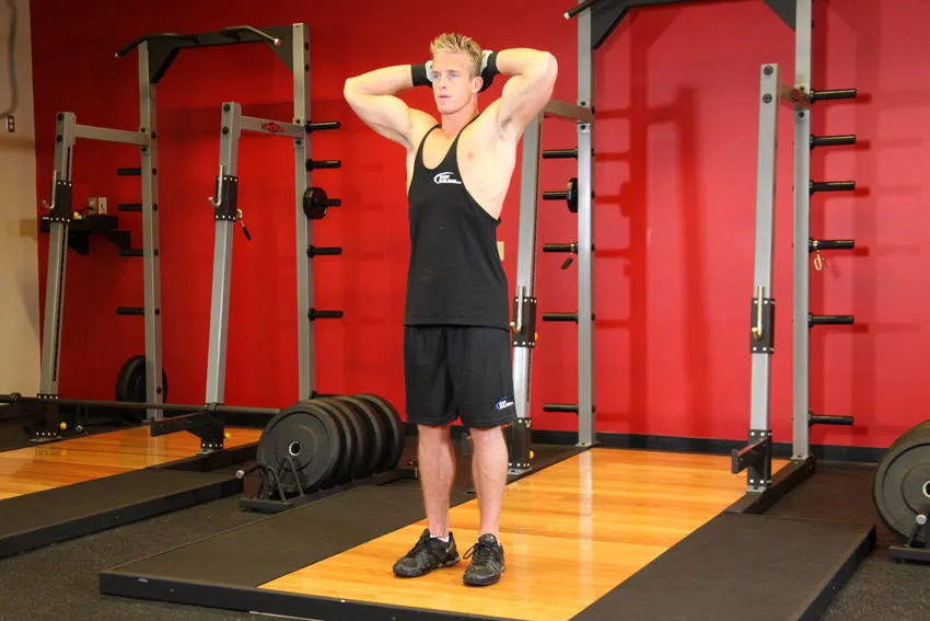 Neck hold front-back: start and finish positions