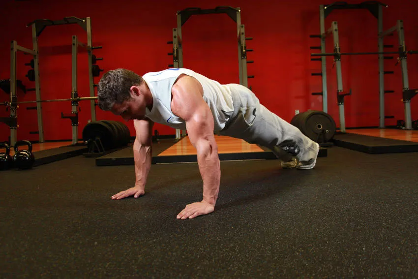 Push-up: start and finish positions