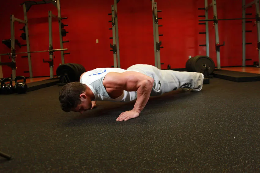 Push-up: start and finish positions