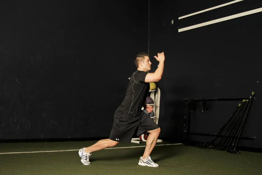 Scissors jump: start and finish positions