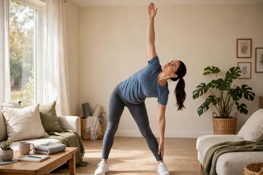 Standing windmill: start and finish positions