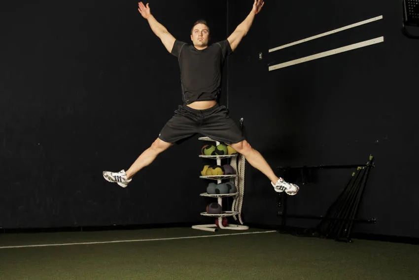 Star jump: start and finish positions