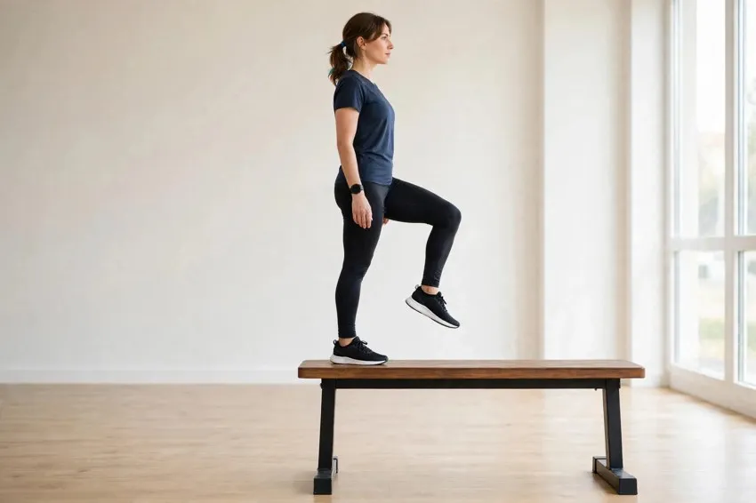 Step-up: start and finish positions