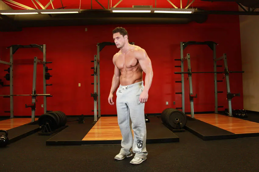 Stomach vacuum: start and finish positions