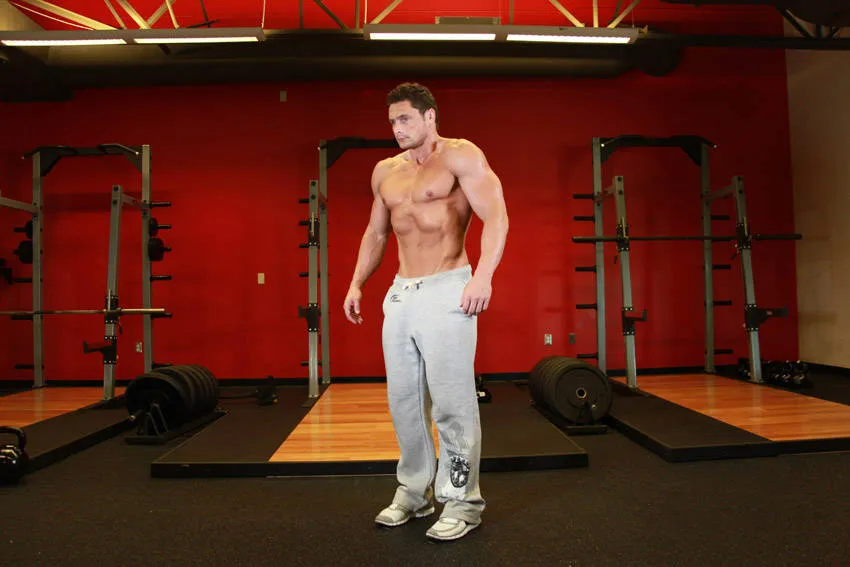 Stomach vacuum: start and finish positions