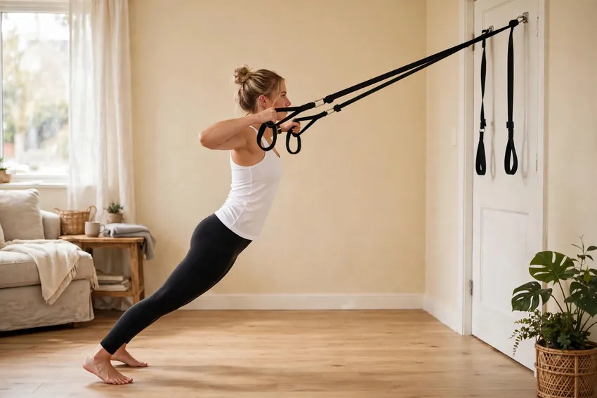 Suspension face pull: start and finish positions