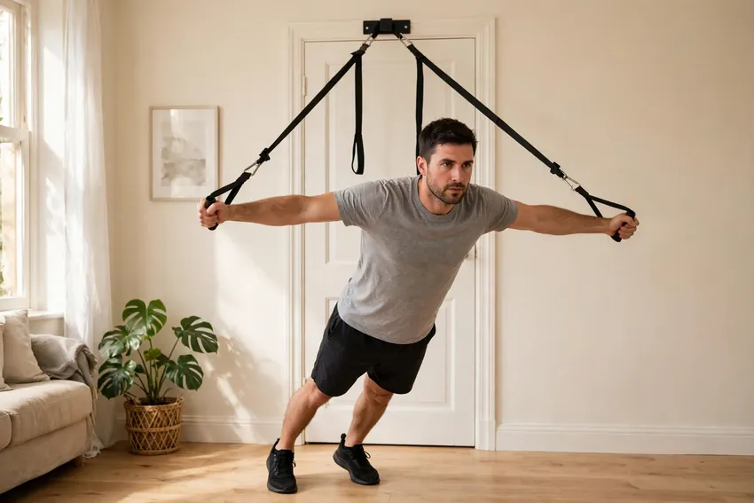 Suspension fly: start and finish positions