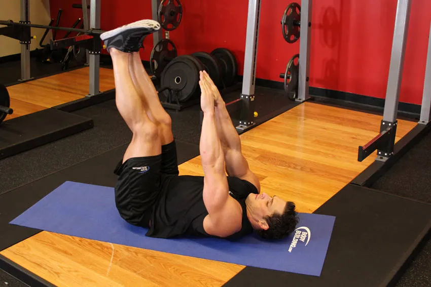Toe touches: start and finish positions