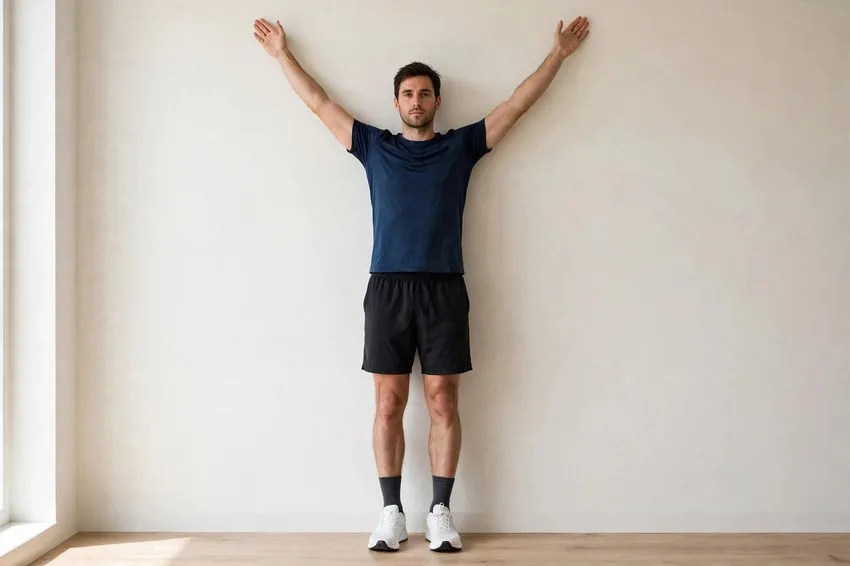 Wall slide: start and finish positions
