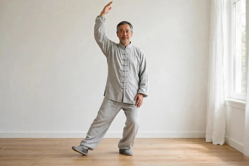 White crane: start and finish positions