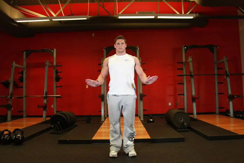 Wrist circles: start and finish positions