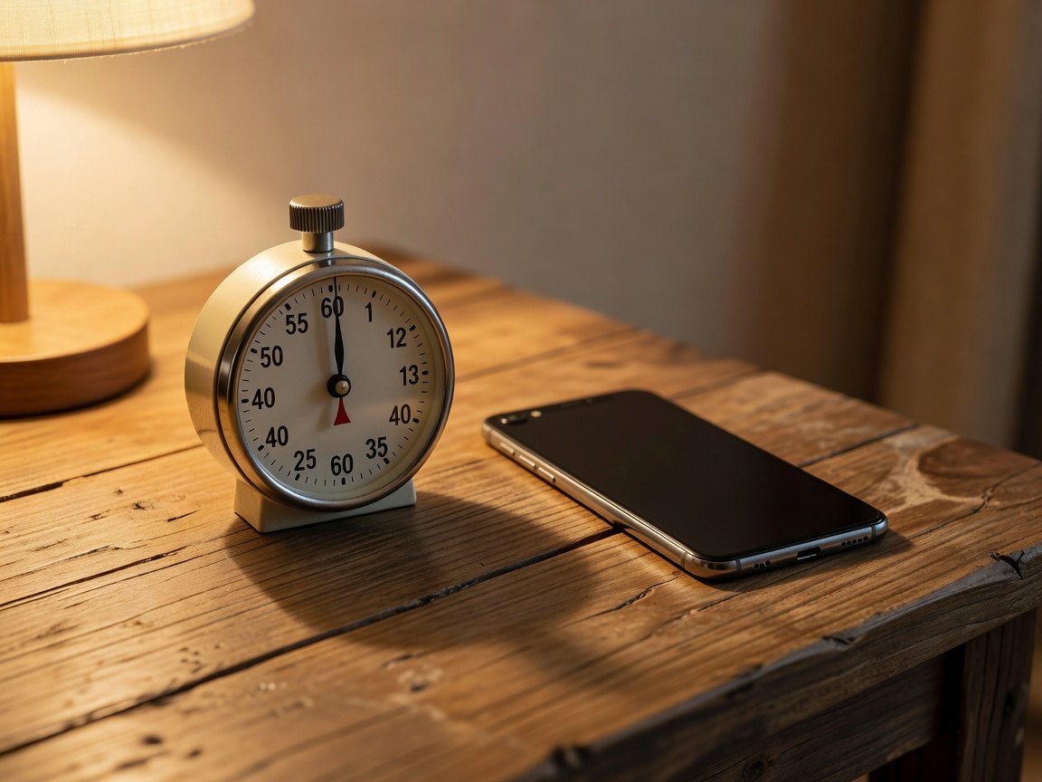 A simple clock and training notes on a desk
