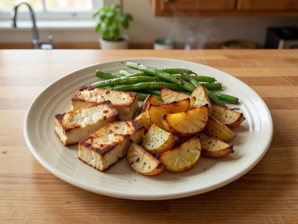 Tofu potato plate